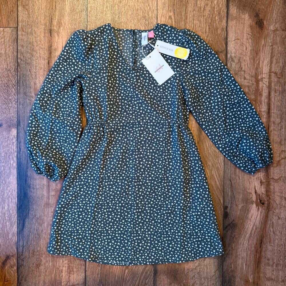 Vero Moda Girls Dress | Size US 7 | Heart Print | Long Sleeve | NWT | Stitch Fix